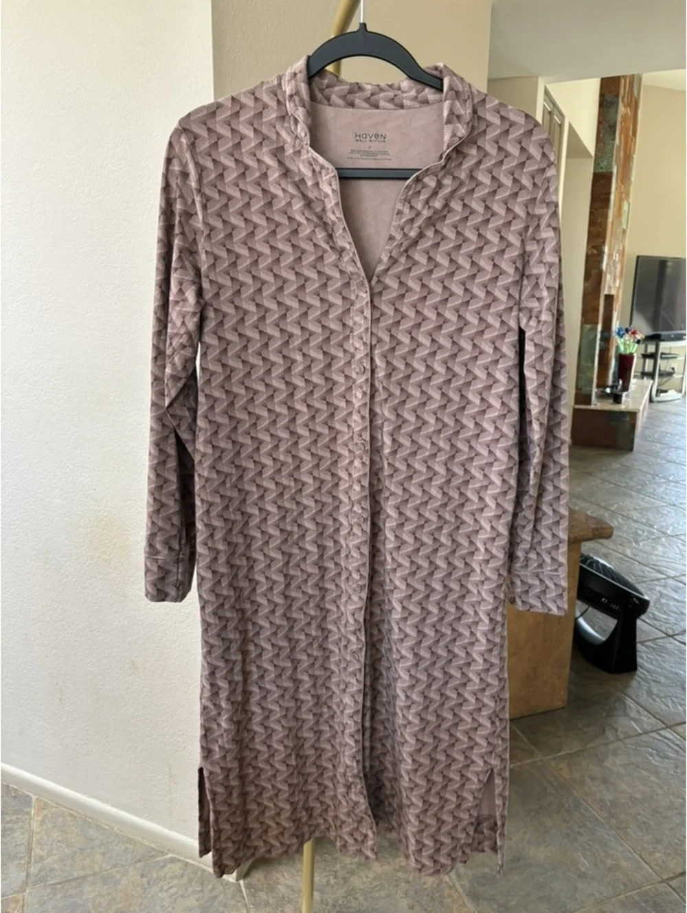 Haven Well Within Organic Cotton Geometric Sleep Dress S